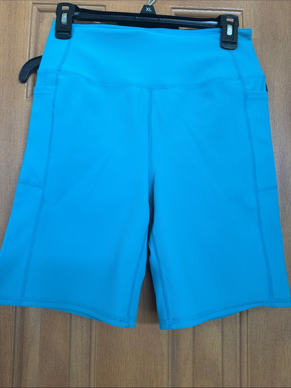 Skechers Bright Turquoise High-Rise Bike Shorts Active wear with Side Pockets